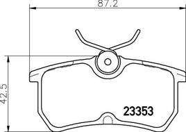 8DB 355 018-411 DISC PAD SET REAR NOT PREPARED FOR WEAR INDICATO DB1759 GDB1354 8DB355018-411