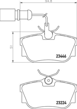 8DB 355 018-571 DISC PAD SET REAR  WITH INTEGRATED WEAR SENSOR DB2055 GDB1326 8DB355018-571