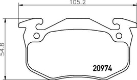 8DB 355 018-951 DISC PAD SET REAR PREPARED FOR WEAR INDICATOR DB1301 GDB1305 8DB355018-951