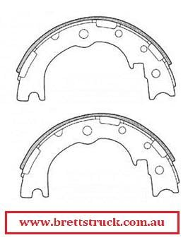 FN0015 HAND BRAKE SHOE  SET OF 2 SHOES   NiBK JNBK  DAIHATSU Delta HINO DUTRO FOR TOYOTA Dyna Organic and non-ferrous fibres formulation specially designed to provide safe and comfortable drive for passenger vehicles.