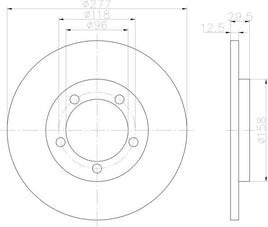 8DD 355 108-671 Front Brake Disc DR292 DBA292 DAIHATSU FEROZA Hard Top, 10/88 - FEROZA Soft Top, 10/88 - ROCKY Hard Top Closed Off-Road Vehicle, 06/84 - 07/93 ROCKY Soft Top, 02/85 - 04/93 FOR TOYOTA BLIZZARD, 01/81 - 05/86