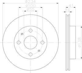 8DD 355 110-701 54291  Front Brake Disc DR495 DBA495 DAIHATSU