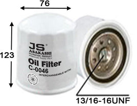 C40046 OIL FILTER   HOLDEN COLORADO RC SERIES LCA 157KW HFV6 ALLOYTEC ENG 6CYL 3.6L PETROL MPFI 2008-2011 HOLDEN RODEO PETROL RODEO 3.6L V6 2006-2008