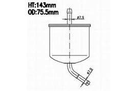FS896M  EFI FUEL FILTER  FORD   Z486 F32Z9155A WZ486 FF2162   Ford Probe 2.5L V6 1994-1998  ST SU SV Petrol KL  MPFI DOHC 24V