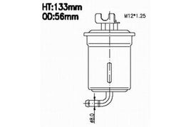 FSP26109 EFI FUEL FILTER  Daihatsu Feroza 1.6L 1995-1999   Petrol F310 HD-E  W/- oil cooler  Daihatsu Feroza 1.6L 1995-1999 F300  HD-E EFI  W/out oil cooler