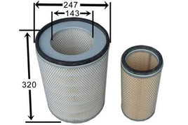 A0429SET AIR FILTER OUTER + INNER SET KIT AZUMIA20431 KOMATSU600-181-855-0 KOMATSU611-480-701-0 KOMATSU611-480-710-1  FA5601 FA-5601A-5601 A5601S SAKURAA5601SET FA5601SET