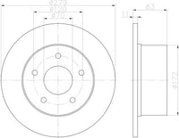 8DD 355 119-731 Rear Brake Disc ROTOR FOR TOYOTA LEXCEN Saloon (VN, VP), 08/87 - 08/93 LEXCEN Saloon (VS, VR), 08/93 - 04/97  DR016 DBA016 55476 8DD355119-731