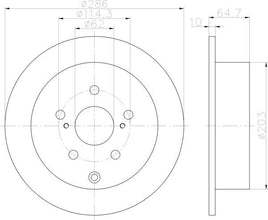 8DD 355 119-941 55487 Brake Disc FOR TOYOTA