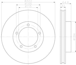 8DD 355 120-021 55593  Front Brake Disc DR790 DBA790 FOR TOYOTA