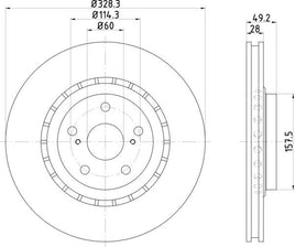 8DD 355 120-051 55594  Front Brake Disc DR12621 DBA2734 FOR LEXUS TOYOTA