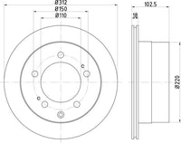 8DD 355 120-061 55494  Rear Brake Disc DR794 DBA794 FOR TOYOTA