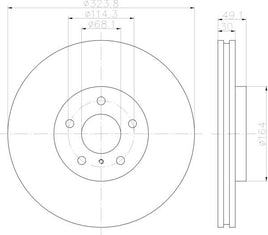 8DD 355 120-271 Front Brake Disc DBA4600 40206-CD000/5 INFINITI NISSAN