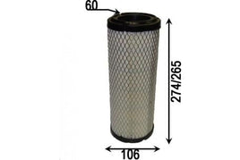 A0396OUT AIR FILTER OUTER YANMAR ENGINE 3TNE78A YANMAR ENGINE 3TNE78A-G2A/G1A/SA YANMAR ENGINE 3TNE82A YANMAR ENGINE 3TNE82A-SA/G1A YANMAR ENGINE 3TNE84 YANMAR ENGINE 3TNE84-G1A/G2A/SA  3TNE84T  3TNE84T SA/G1A  FA-85134 A85134 A-85134 A-85134-S A85134S