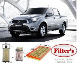 KIT8512 FILTER KIT SsangYong ACTYON DIESEL  2013-  Ssangyong    Actyon 2.0L 2L XDi    01/13->on  2013-  Q150  Turbo Diesel 4Cyl  D20DTR CRD  DOHC 16V