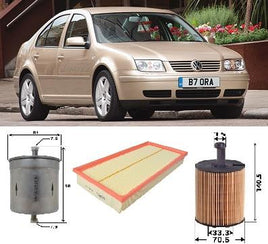 KIT4527 FILTER KIT VW  Volkswagen BORA  2.8L V6 2001-2005   1J Petrol AQP AUE  MPFI OIL FUEL AIR FILTER SET KIT