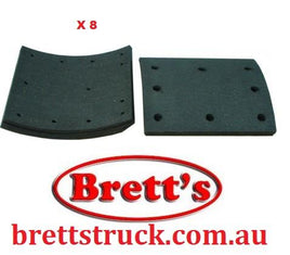 BL1063 REAR BRAKE LINING SET KIT OF 8 WITH RIVETS  NiBK JNBK   L 7513 AKEBONO    L7026 AKEBONO    L8055    L8517  7443-2160 ISUZU    1-88302946-0    MC804527 MITSUBISHI    MC807198    MC895325   MC808527 NISSAN    44066-Z5825 SB    BL24063