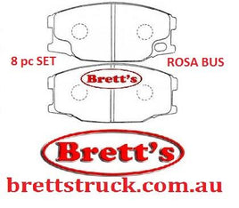 11522.011 FRONT DISC PAD SET MITSUBISHI ROSA 3G5027 MITSUBISHI/FUSO CANTERBE649 ROSA BUS 2002-2007 MITSUBISHI/FUSO CANTERBE64DJ ROSA BUS 2012- MITSUBISHI/FUSO CANTERBE64DJ ROSA BUS 11/2007-2011