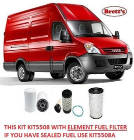 Iveco Daily 2016-2020 2.3 Service Kit – Air Oil Fuel Filters With Engine Oil
