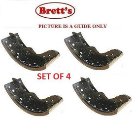 11525.111 REAR NEW BRAKE SHOE  SET OF 4 LINED SUIT HINO BD190 1996-   AD2J BUS   FC3J 1996-      RANGER    J07C-B    6.6L    1996-  FD1J 1996-2008  FD2J 1996- XI HAND BRAKE MODELS FD7J 2011-  FD8J 2008-