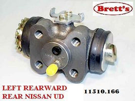 11510.166 LH LEFT REARWARD REAR WHEEL CYLINDER  1"7/16  36.51MM   NISSAN UD TRUCK PARTS CONDOR CMA CMA81 N1630 1984-    NON TURBO    FD6-     5.7L    1984- CMA86 N1630 1983-    TURBO    FD6T    5.7L    1983-