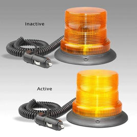 LED128AMM  12V / 24V MULTI VOLT LED STROBE BEACON FIXED MOUNT 127AMM 85338 85338A LED AUTOLAMP Mainly suited for indoor and factory/forklift use these compact REVOLVING LED22824 5029 5029TQ LED127AMM 128AMM 128