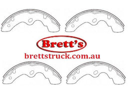 11525.008 REAR BRAKE SHOE SET SHOES SET OF 4 ISUZU NKR FLAT LOW SMALL DIAMETER REAR WHEELS NKR57 1985-1988 NKR58 1987-1996 NKR66 1996-2002 NKR69 1996-1999 NKR77 2003-2005