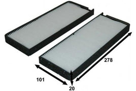AC9317SET CABIN AIR FILTER   AZUMI    AC14317SET WESFIL WACF0008  RYCO RCA314 RCA314C SAKURA    CA-29060 CA29060 SSANGYONG    68120-08030 SSANGYONG    68120-08130 SSANGYONG    681200803A SSANGYONG    6812008040