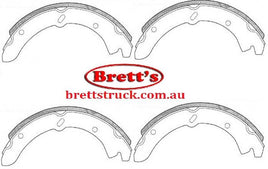 11525.028 REAR BRAKE SHOES LININGS PADS  90MM SET OF 4  MAZDA FORD TRADER  FORD TRADER  0409  8/1989-8/1995    0409 3TON OPTIONS    WV08,EV15    HAS 90MM BRAKES    5 STUD 0509  WV08,EV15    T4000 8/1995- 5 STUD        TF    4.0L  T4600 1995-