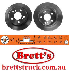 8DD 355 100-961 Rear Brake Disc ROTOR  52105PRO     / 52105 MERCEDES-BENZ 190 (W201), 10/82 - 08/93 COUPE (C124), 03/87 - 05/93 E-CLASS (W124), 06/93 - 06/95 E-CLASS Coupe (C124), 06/93 - 06/97 Saloon (W124), 12/84 - 06/93