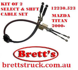 SPEC 12230.523  SELECT AND SHIFT CABLE SET  CABLES ARE ONLY SOLD IN KIT  SUIT MAZDA TITAN   2000-  4.6L 4600CC MODELS  WH68H  WH68K W63346520E W633-46-520E W633-46-510D W63346510D