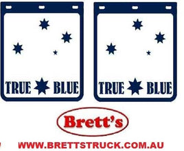MUD9005 PAIR SET OF 2 TRUE BLUE AUSTRALIAN 10" X 9" 250MM X 230MM MUDFLAP TRUE BLUE DROP X WIDTH MUDFLAP MUD FLAP MUD FLAPS MUDFLAPS  TRUCK 4WD 4X4