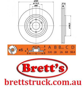 RN1416V DISC ROTOR FRONT NiBK JNBK NISSAN Pathfinder   Front Axle Rotor Jan 05~Nov 14 2.5 L R51M YD25DDTI Front Axle Rotor Aug 10~ 3.0 L R51M V9X Front Axle Rotor May 05~Nov 09 4.0 L R51 VQ40DE