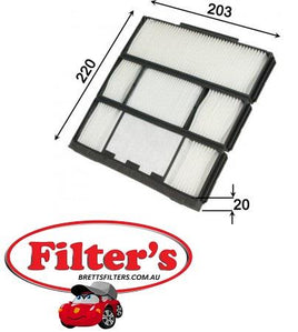 AC1501 CABIN AIR FILTER  FOR AZUMI AC21501 HERTH+BUSS J1342002 MANN CU2015 NIPPARTS J1342002 SAKURA CA1104 CA-1104 CAC-1104 CAC1104 FOR TOYOTA 88508-02010 TOYOTA 88508-12010 TOYOTA 88508-12020 AZUMI AC21501C TOYOTA 850812010 TOYOTA 850812020