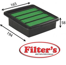 A2523 AIR FILTER NISSAN GT-R  GTR Air Supply Sys Jan 07~ 3.8 L R35 VR38DETT Air Supply Sys Jan 07~ 3.8 L R35 VR38DETT NISSAN GT-R 3.8L V6 F/I - All 2009- to 2016- 3800