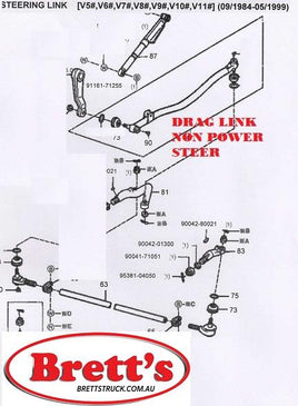 SPEC 11344.505 DRAG LINK  DRAGLINK DAIHATSU DELTA STEERING ARM ROD  DAIHATSU DELTA DRAG LINK WIDE CAB WITH OUT POWER STEER 1985- ONWARDS  45440-87324 4544087324   NON POWER STEER NO P/S