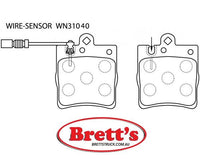 PN0126W DISC PAD SET NiBK JNBK REAR KIT   MERCEDESA 005 420 19 20 41 MERCEDESA0024205220 MERCEDESA0054201920 REMSA0709.00 SBBP31126W TEXTAR2189801 TRWGDB1334