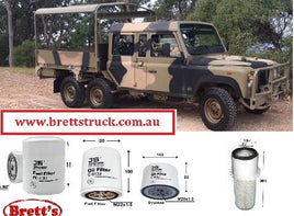 KIT1909 FILTER KIT LAND ROVER 110 AUS ARMY Ex-Army LandRover Perentie 6 x 6  OIL   FUEL AIR FILTER SET