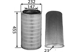 A24570 AIR  FILTER OUTER ISUZU Truck (GIGA Air Supply Sys Aug 83~Aug 89 CXM18 6RB1 Air Supply Sys Aug 83~Aug 89 CXZ18 6RB1 Air Supply Sys Feb 86~Aug 93 CVR14 6QA1 Air Supply Sys Apr 86~Dec 89 CXG18 6RB1  MITSUBISHI Fighter FM