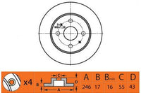 8DD 355 114-421 Front Brake Disc DR12495 DBA2498 DAIHATSU  CAR 142.1518 CIFAM 800-923 DAIHATSU 4351297402000 FiT FR0567V Fritech DF1217 INTERBRAKE TT451V LPR D3001V Metelli 23-0923 NK 205114 SB BR21208T FOR TOYOTA 4351297402 TRUSTING DF1217  8DD355114-421