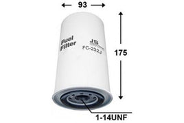 FC232W FUEL FILTER UD NISSAN    VIC FC-232 FC232 FC232J VIC FC238 WIX 33352  FLEETGUARD FF196 FF197 BALDWIN BF984 DONALDSON P552251 CASE IH 702250C1  32562-60300 3256260300