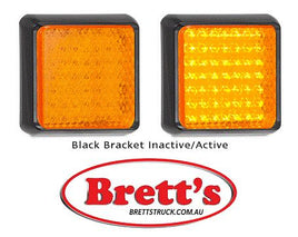 LED80AM LED MULTI VOLT BLINKER LAMP 36LEDs 12V 24V AMBER FLASHER BLINKER 80AM 80 SERIES LED AUTOLAMPS LIGHTS LAMP L.E.D.S LEDS  LED80 80 SERIES