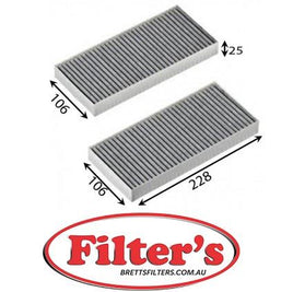 AC0180CSET CABIN AIR FILTER SET KIT OF 2 AZUMI AC22180SET AC22180  JS AC0180 AC0180CSET AC0180SET FRAM CF10388 NISSAN 2729875600 NISSAN 272987S600 NISSAN 27298ZR00A