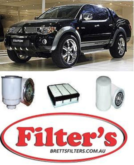 KIT3012  BRETTS FILTERS 4WD FILTER KIT RSK10 MITSUBISHI TRITON ML  3.2L DIESEL 4M41    OIL FUEL AIR FILTER SET KIT ML  Common-Rail Turbo Diesel K-10030 MK13563  K10030 P902858