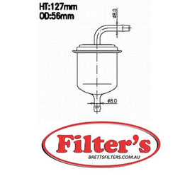 FS342J  FUEL FILTER     Petrol filter   AZUMI FSP51342 CHROMITE FF-509S INTERFIL FGI10102 INTERFIL FGI102 JS JN342J