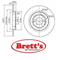 RN1949V DISC ROTOR  FRONT NiBK JNBK   DIXCEL 3159106 FiT FR1076 FREMAX BD2883 Raybestos 980632R SB BR21290 FOR TOYOTA 42431-12290 4243112290