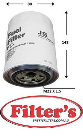 FE9967 FUEL FILTER KOMATSU EXCAVATOR PW98MR-6 S4D95LE-3   2006-ON HYSTER LIFT TRUCK H50FT CUMMINS QSB 3.3L H50FT  QSB 3.3L  H50FT CUMMINS QSB 3.3L   DYNAPAC ROLLER CC234HF QSB3.3-C85 0 CUMMINS DIESEL ENGINE - AMMANN ROLLER   AV95-2 4BT3.3-C85