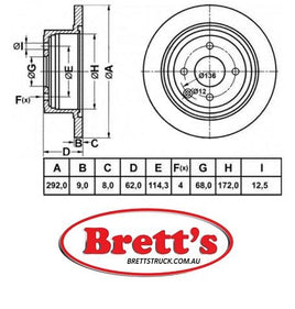 RN1933 DISC ROTOR REAR NiBK JNBK     ATE 24.0109-0166.1 Blue Print ADN143134 BOSCH 0986479742 BREMBO 08.A715.20 08A71520 FiT FR1060 NISSAN 43206-EM10A 43206EM10A NISSAN 43206-ZW90A 43206ZW90A SB BR22199 TRW DF6317