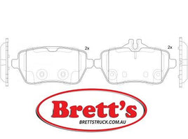 PN0579  DISC PAD SET NiBK JNBK REAR KIT  MERCEDESA 008 420 08 20 MERCEDESA0064205720 MERCEDESA0064207220 MINTEXMDB3284 SBBP31023 TRWGDB 2014