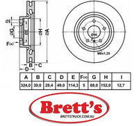 RN1891V DISC ROTOR FRONT NiBK JNBK RN1891 PROTEX IBS DR12372 BR15312 DBA DBA4600 DBA 4600  REL10577 AAP4600 ATE 24.0130-0215.1 BREMBO 09.8485.11 FiT FR1018V NISSAN 40206-CD005 SB BR22195T TRW DF 6480 TRW DF 7353S