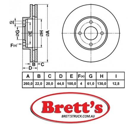 RN1887V DISC ROTOR FRONT NiBK JNBK RN1887 Fritech DF1455 LPR N2027V NI ...